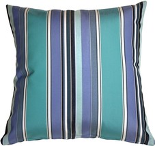 Sunbrella Dolce Oasis Stripes 20x20 Outdoor Pillow, with Polyfill Insert - £43.92 GBP