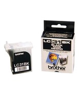 2 Pack Brother LC31BK (LC-31BK, LC-31-BK) Black OEM Genuine Inkjet/Ink C... - $14.95