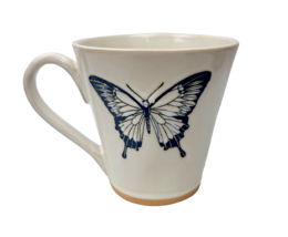 Spectrum Designz Coffee Tea Mug Blue Butterfly Embossed Design - $14.97