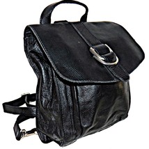 Kenneth Cole NY Black Leather Mini Backpack Slingpack Crossbody Messenger Bag - £48.24 GBP
