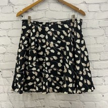 LOFT Skirt Womens Sz M Leaf Print Black NWT Short  - £12.61 GBP