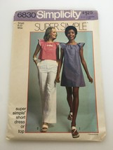 Simplicity Sewing Pattern 6830 Misses Short Dress Top Flared Sleeves S 8-10 UC - £7.86 GBP
