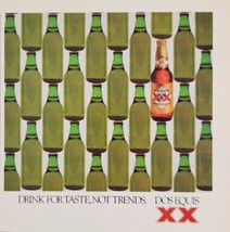 1986 Print Ad DOS EQUIS XX Imported Beer Drink for Taste - £11.00 GBP