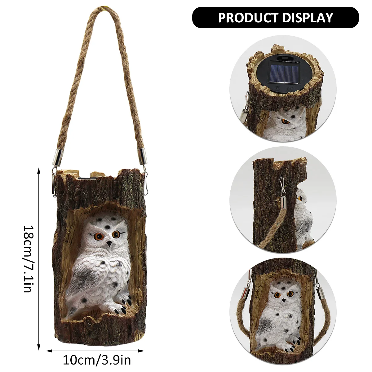 Solar lights lantern Owl Lantern Decoration Christmas Decor waterproof Hanging L - £61.19 GBP