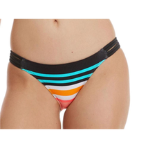 Body Glove Coral Reef Flirty Surf Rider Bikini Bottom | Sz XL, Black Multi - £14.81 GBP