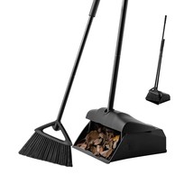 Commercial Angle Broom And Dustpan Combo, With Long Handle, Lobby Dust Pan Sweep - $54.99