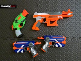 Nerf Bundle Lot Guns Pistols Zombie Strike Accustrike Firestrike Elite w/ lazers - £27.39 GBP
