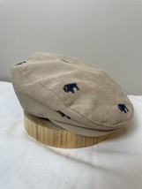 Janie And Jack Corduroy Newsboy Hat With Embroidered Buffalo  - £7.46 GBP