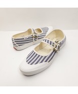 VANS Mary Jane Shoes Women’s Size 8.5 rench Riviera Egret Striped Rare EUC - $679.90 MXN