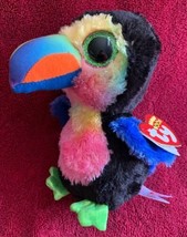 2017 Ty Beanie Boos - Beaks Parrot Toucan Colorful New Mwm Ts 6” - $9.89