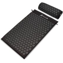 Black Acupressure Mat &amp; Pillow Set for Ultimate Pain Relief – Large - $62.32