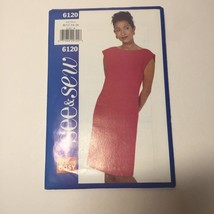 See &amp; Sew 6120 Size 12-16 Misses&#39; Misses Petite Dress Very Easy - £10.27 GBP