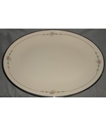 Ransgil China JUNE ROSE PATTERN 16&quot; Oval Meat or Serving Platter PLATINU... - £80.67 GBP