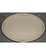 Ransgil China JUNE ROSE PATTERN 16&quot; Oval Meat or Serving Platter PLATINU... - £84.42 GBP