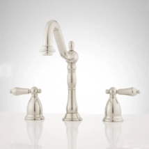 New Polished Nickel Victorian Widespread Bathroom Faucet w/ Lever Handle... - £196.10 GBP