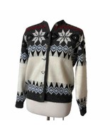Vintage Lady Puritan Snowflake Cardigan Sweater Womens Size S/M Button F... - $39.62 CAD