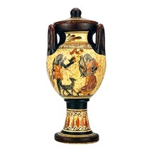 Vase Lebes déesse Artémis et dieu Dionysos poterie grecque antique céram... - £41.35 GBP