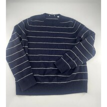 Vince Sweater Womens Extra Large Navy Blue White Striped Pullover Wool C... - $74.76