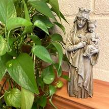 Crowned Blessed Mother & Child Jesus Garden 12" Statue,  New #AB-234 - $1,576.67 MXN