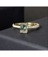 Natural Moss Agate Ring Handmade 925 Sterling Silver Ring Engagement Sil... - £46.42 GBP