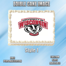 Wisconsin Edible Image Topper Cupcake Frosting 1/2 Sheet 11 x 17&quot; - $11.75