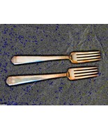 2 Oneida Rogers Bros Dinner Forks  1881 Surf Club Silverplate Flatware - $11.99
