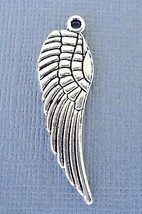 Angel Wing Pendant Charm Lot 5pcs Silver Tone Jewelry Finding DIY S74 - £3.07 GBP