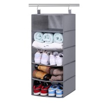 Hanging Shoe Organizer To Store 10 Pairs Shoes 5- Shelf Shoe Rack For Cl... - £26.63 GBP