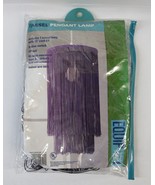 Tassel Pendant Lamp Purple Fringed Hanging Light 15&quot; Tall New In Package - $17.99