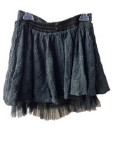 Bethany Mota Juniors Size M Black Knit Flare Lined Skirt - $9.78