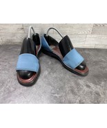 Mootsies Toosies Women Shoe Blue 7 M Leather  Slip On Casual Comfort Flats - $26.91 CAD