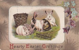 Easter Greetings Rabbits 1912 St. Louis Missouri MO Postcard C44 - £2.41 GBP