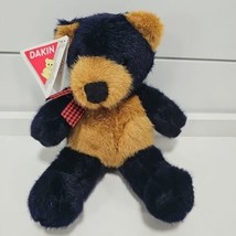 Dakin Teddy Bear 805765 Navy &amp; Brown Plush Stuffed Toy Animal 10&quot; 1994 - £11.64 GBP