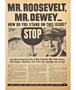 WWII-1944 Vintage Print Ad-MR ROOSEVELT-MR DEWEY STOP-Truck Load Preside... - $11.42