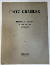 Fritz Kreisler Midnight Bells Piano Solo Vintage Sheet Music From Heuberger - £6.48 GBP