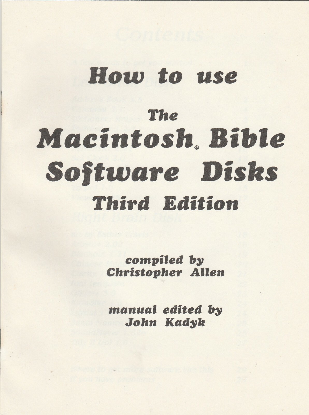 The Macintosh Bible Software Disks by Goldstein & Blair  Third Edition ~ 3.5" Item image 5