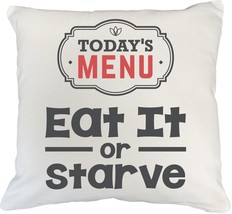 Make Your Mark Design Eat It or Starve. A Killing Joke for White Pillow ... - £19.71 GBP+
