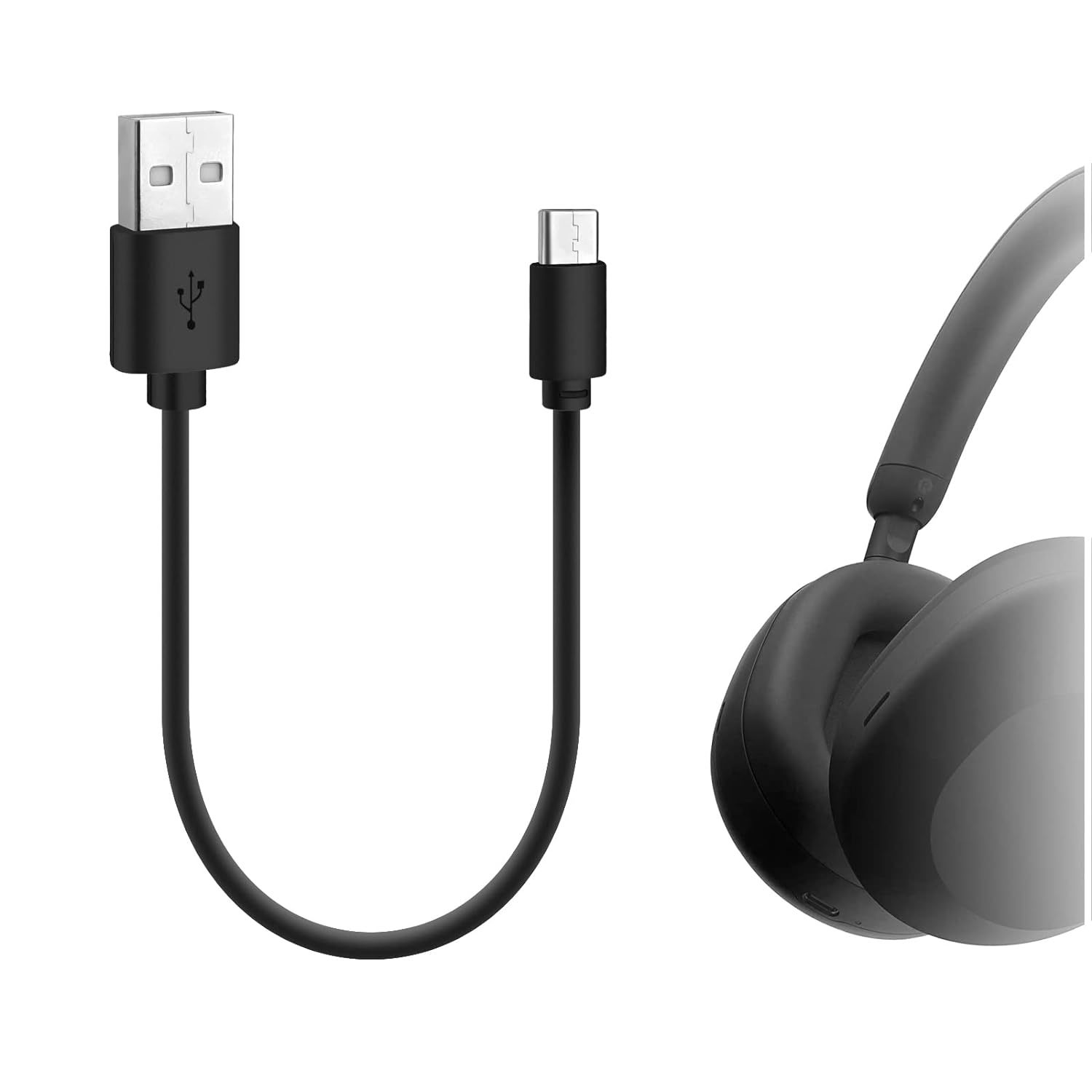 GEEKRIA Type-C Headphones Short Charger Cable, Compatible with Sony WH-1000XM5 1 - £10.15 GBP