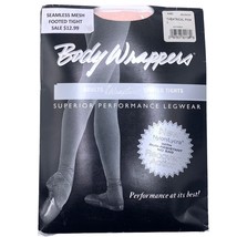 Body Wrappers Seamless Footed Pink Tights Nylon Lycra Dance Ballet S M New - £10.35 GBP