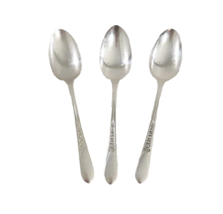 Priscilla Silverplated Spoons WM Rogers Original 6&quot; Long Set of 3 Flatware - $24.00
