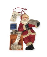 Vintage Kurt S. Adler Santa with Computer Santa’s List 4” Christmas Orna... - £30.82 GBP