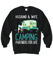Husband and Wife Camping Partners, black Sweatshirt. Model 6400014  - £31.69 GBP