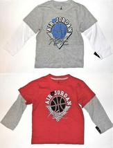 Air Jordan Boys Long Sleeve T-Shirt Flight 2 Color Choices Size 4 NWT - $13.99