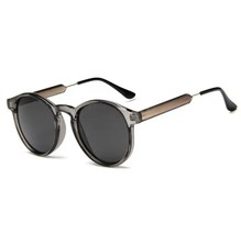 Retro Round Sunglasses Women Men Brand Design Transparent Female Sun Gla... - £15.16 GBP