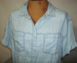New Womens NWT L Vintage Blue PrAna Top Tencel Short Sleeve Casual Ezra ... - $108.90