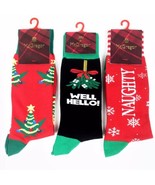 McGregor Mens Xmas Socks 3 Pk Size 9 -12 Red Green Naughty Nice Holidaze... - £20.21 GBP