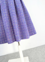 Purple PLAID Pleated Skirt Winter Pleated Plus Size Plaid Skirt Pockets image 5