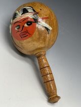 Vintage Wooden Venezuela Maraca Shaker Music Instrument Glossy Finished - $20.75