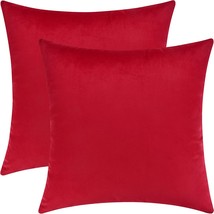 Mixhug Decorative Throw Pillow Covers, Velvet Cushion Covers, Solid, Set Of 2 - £27.16 GBP