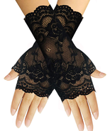 Women Short Lace Gloves Sunblock Fingerless Bridal Wrist Gloves Opera Ev... - $214.90 MXN